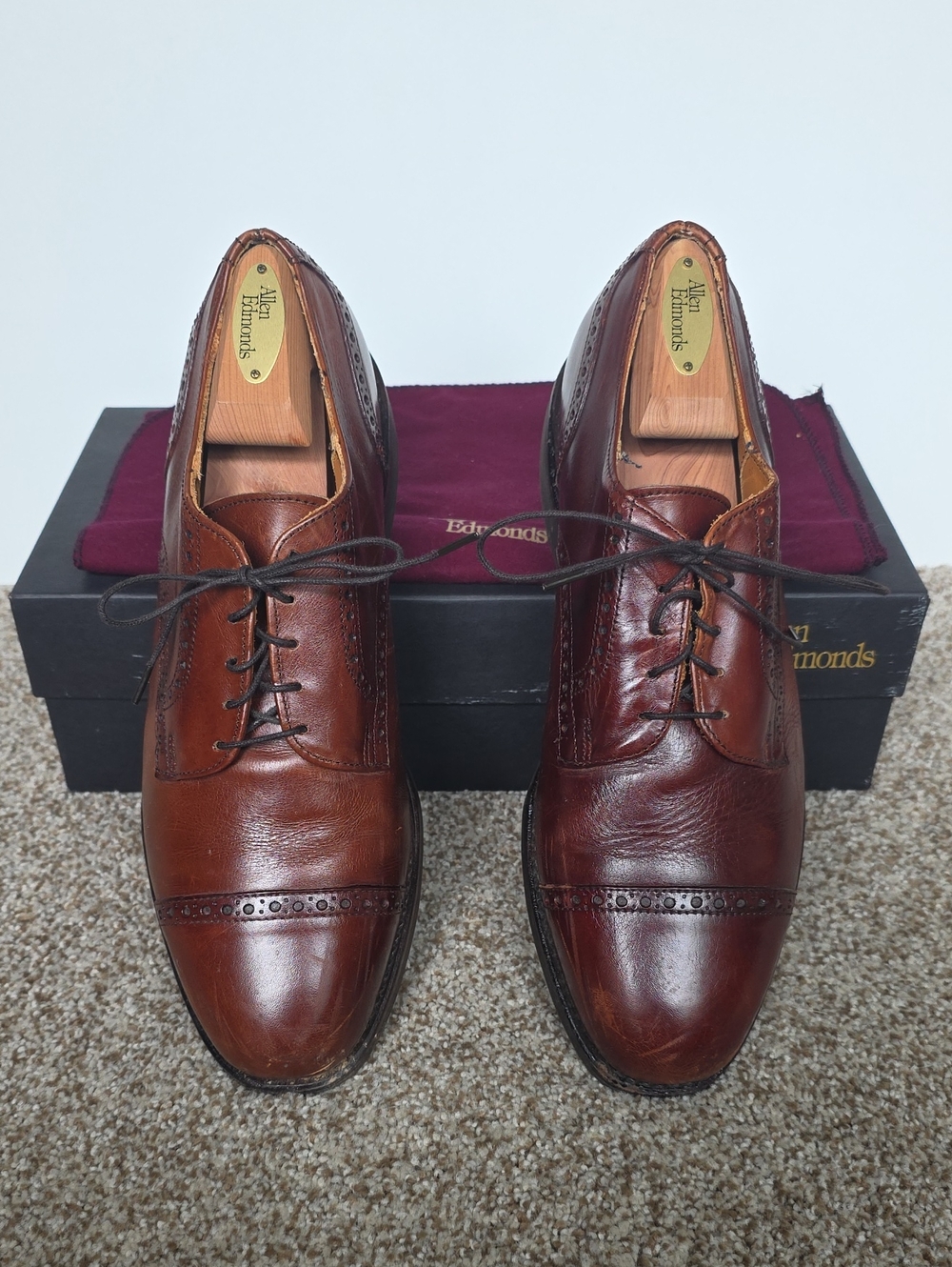 Allen Edmonds Shoes - Benton Chili (Brown) - Size 9.5